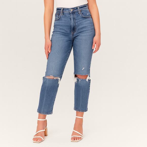 Abercrombie & Fitch The Ankle Straight Ultra High Rise Jeans 25/0 - Picture 1 of 8